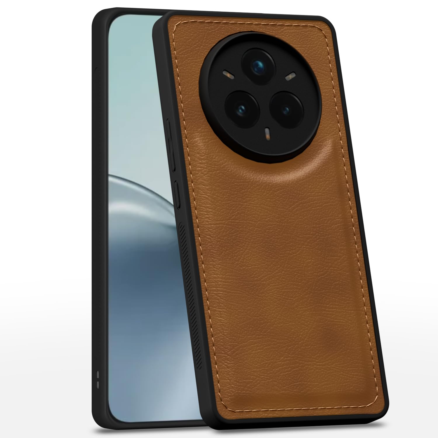 Pikkme Realme 14 Pro 5G Leatherback Back Case (Brown)