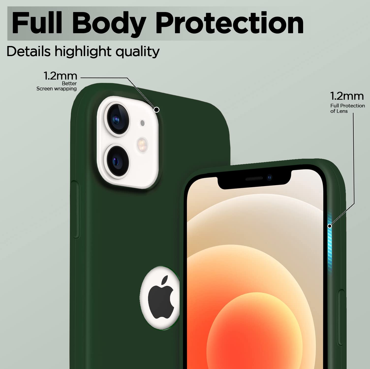 Pikkme atrovirens Soft Silicone mobile cover for iPhone 12 Mini – photo 5