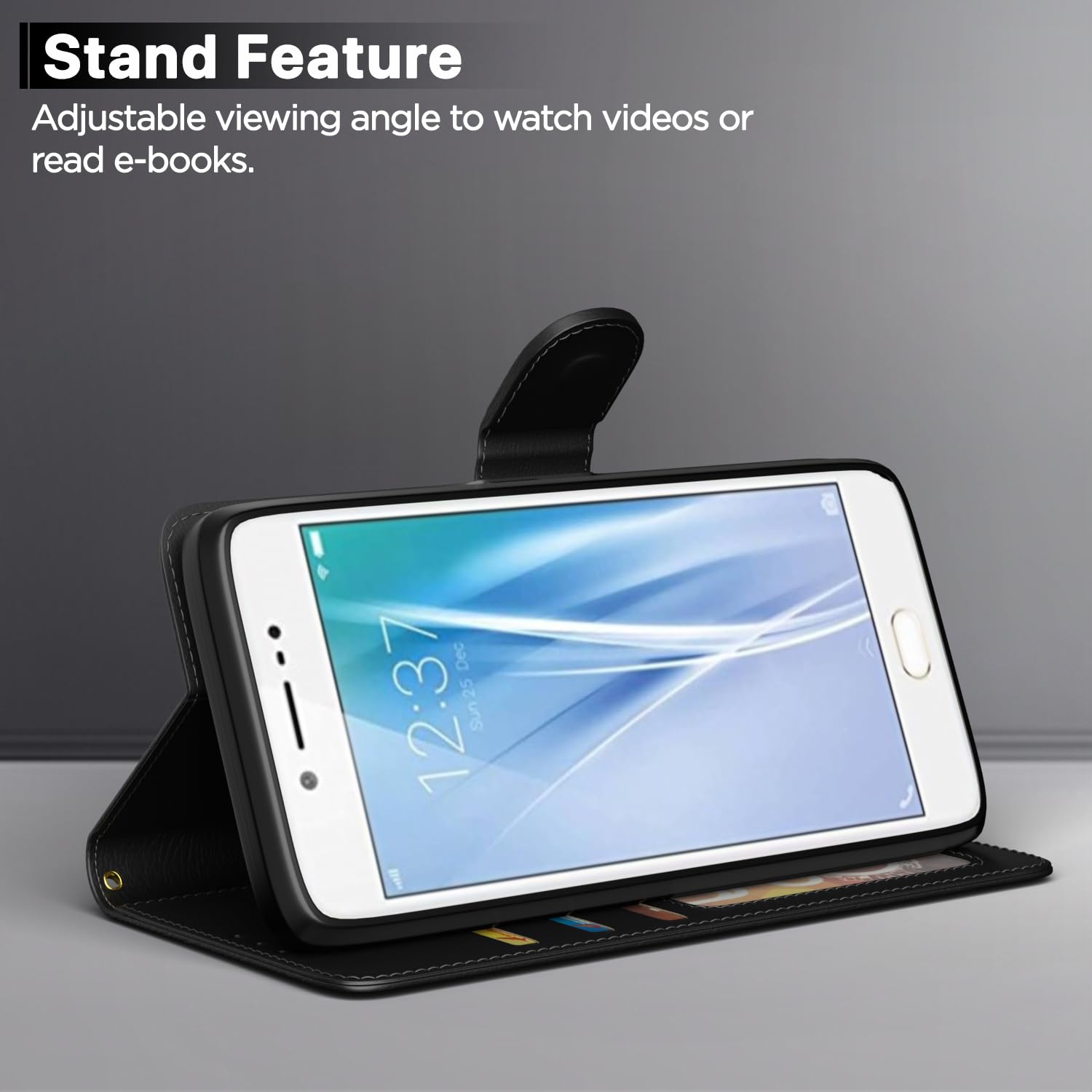 Black flip cover for Vivo V5/V5S/Y66/Y67 – Pikkme – photo 3