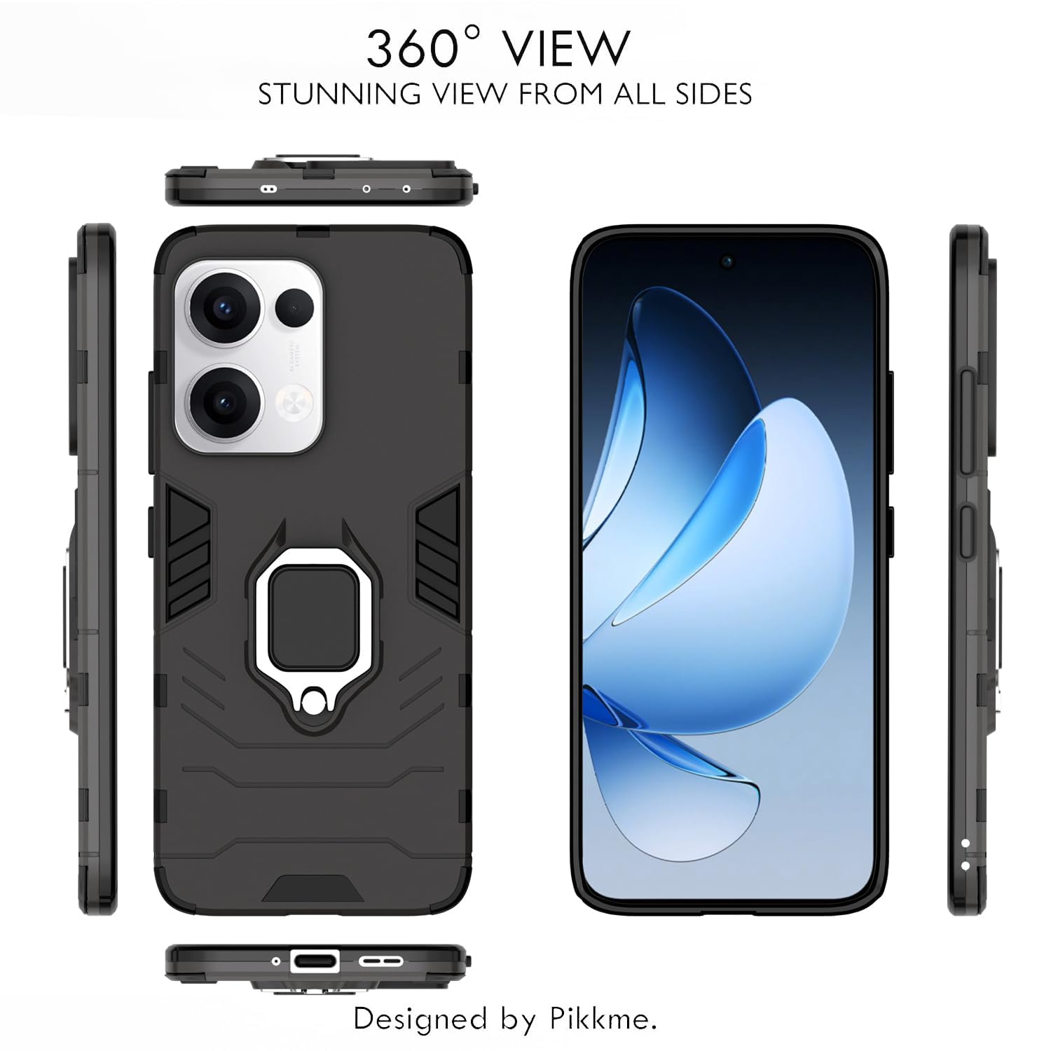 Oppo Reno 13 5G Tough Armor mobile back cover in black by Pikkme – photo 3