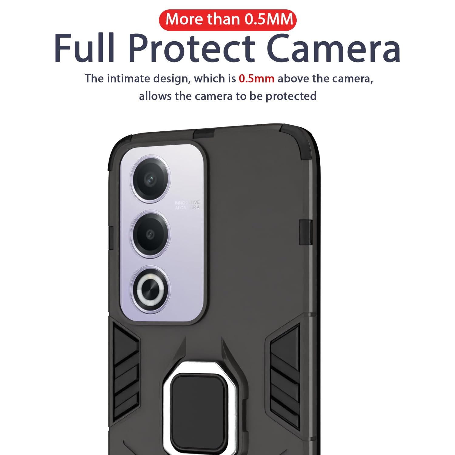 Black D5 Tough Armor mobile back cover for Oppo A3 Pro 5G – Pikkme – photo 7