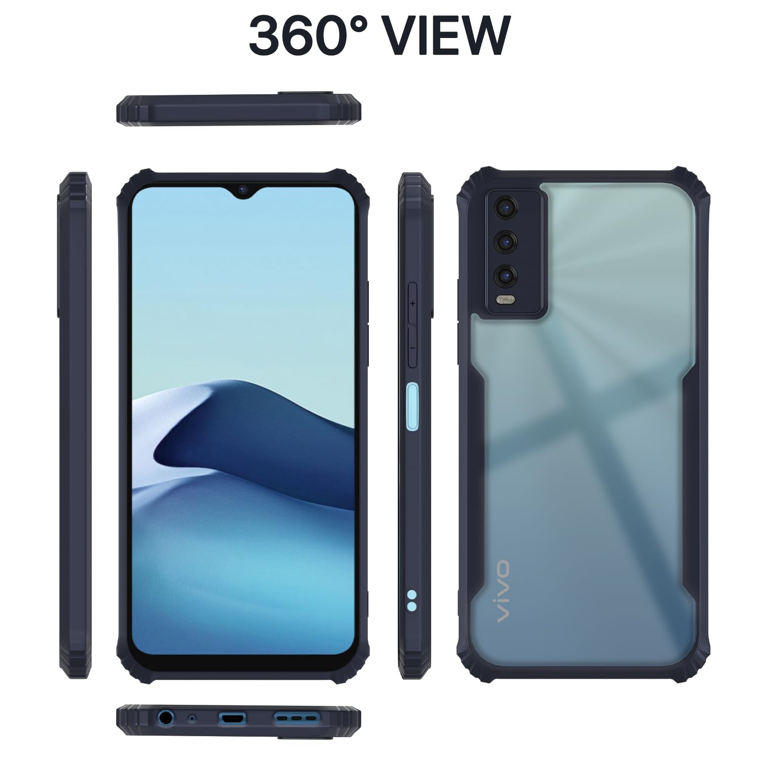 Pikkme Vivo Y20 Clear blue back cover – photo 2