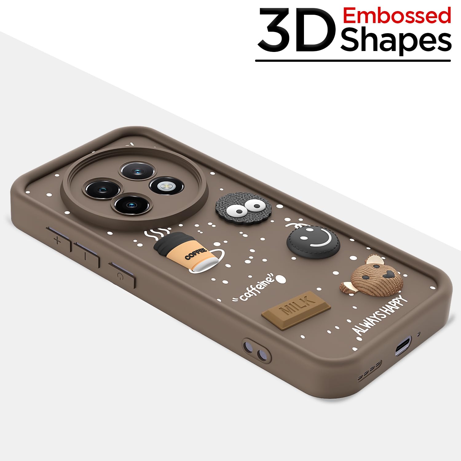 Realme 13 Plus 5G/P1 Silicone phone cover in brown by Pikkme – photo 3