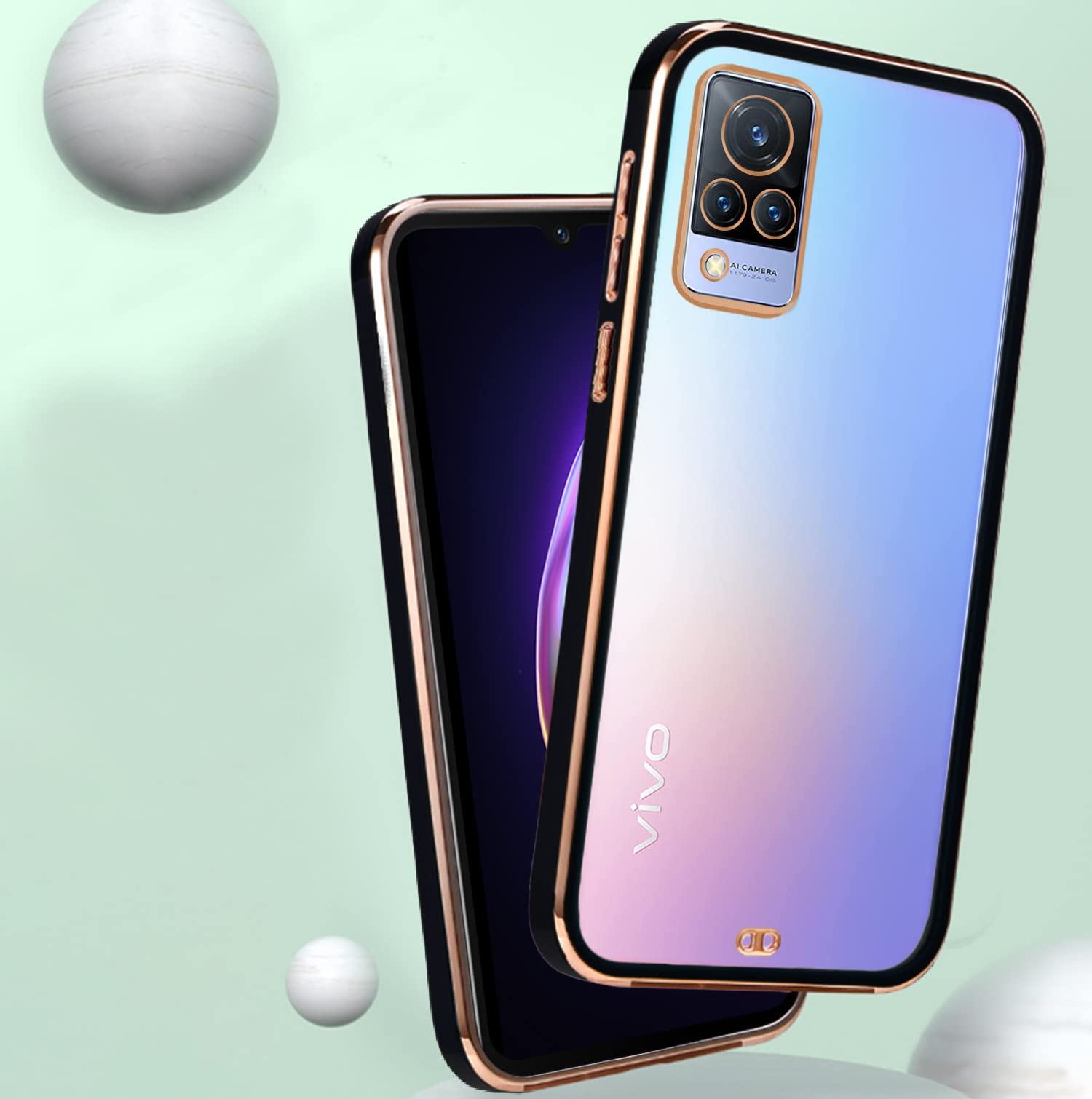 Pikkme Vivo V21 5G Chrome black mobile back cover – photo 4