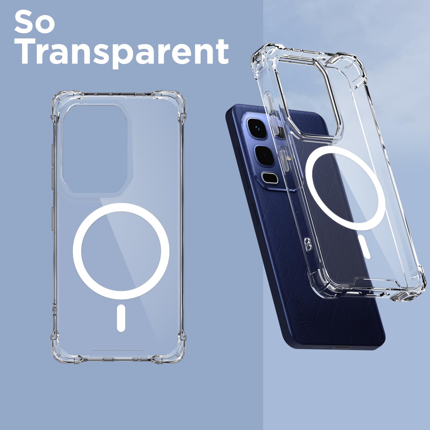 Infinix Note 50s 5G MagSafe back cover in transparent mag-safe by Pikkme – photo 2