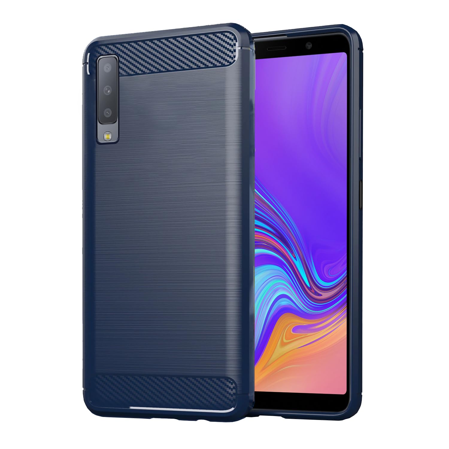 Pikkme blue Hybrid phone cover for Samsung A7 2018