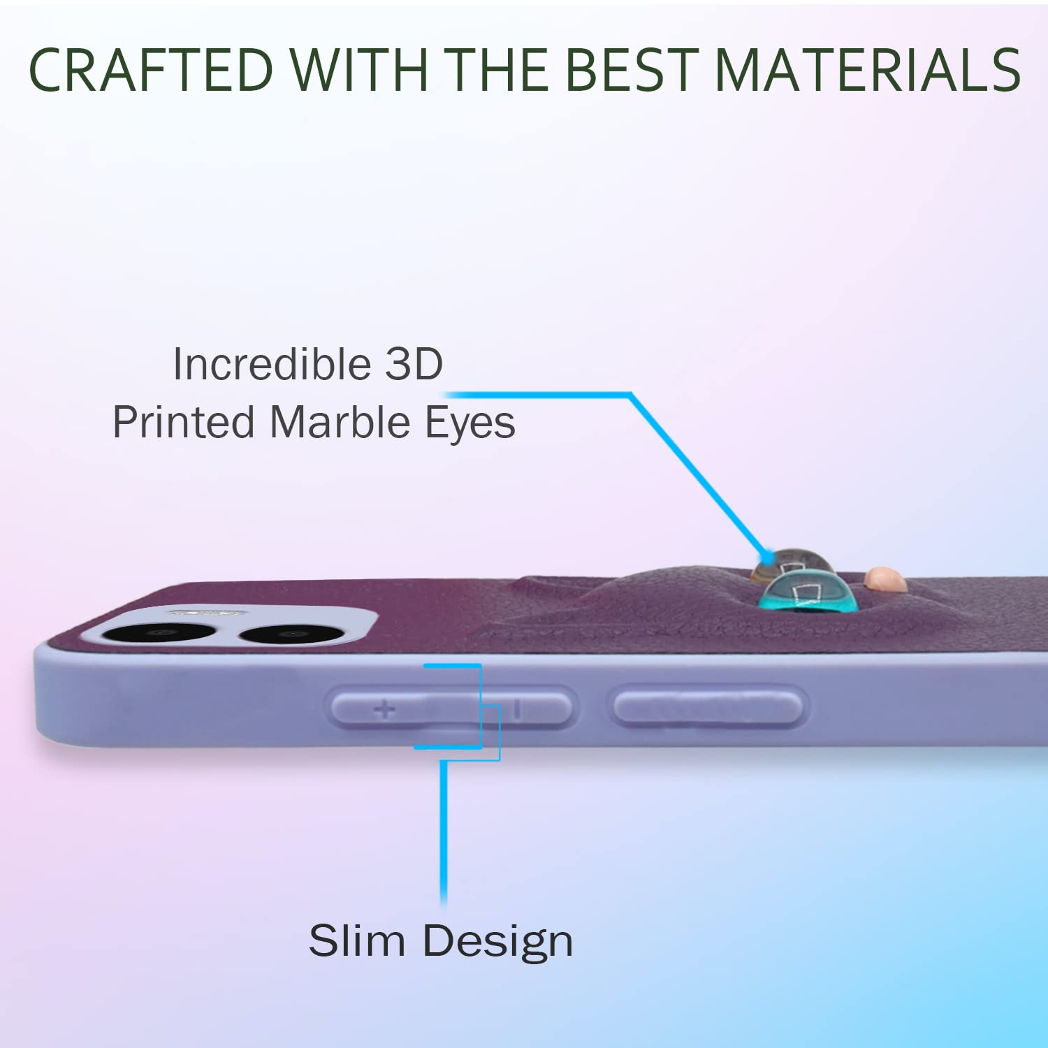 Pikkme Redmi A1 | Redmi A2 Kitty Back Cover (Purple)