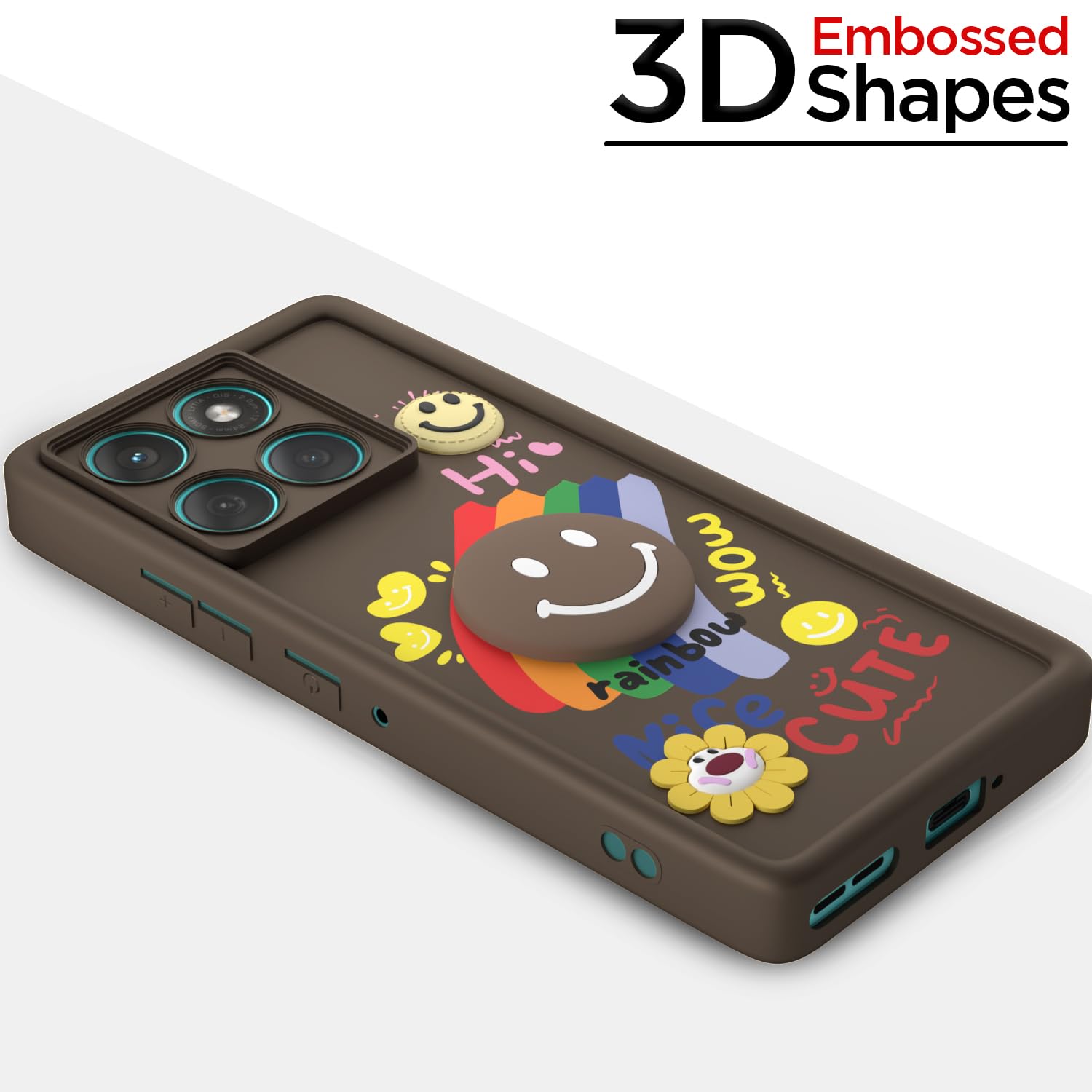 Pikkme brown Soft Silicone phone cover for Moto Edge 60/Edge 60 Fusion 5G – photo 3