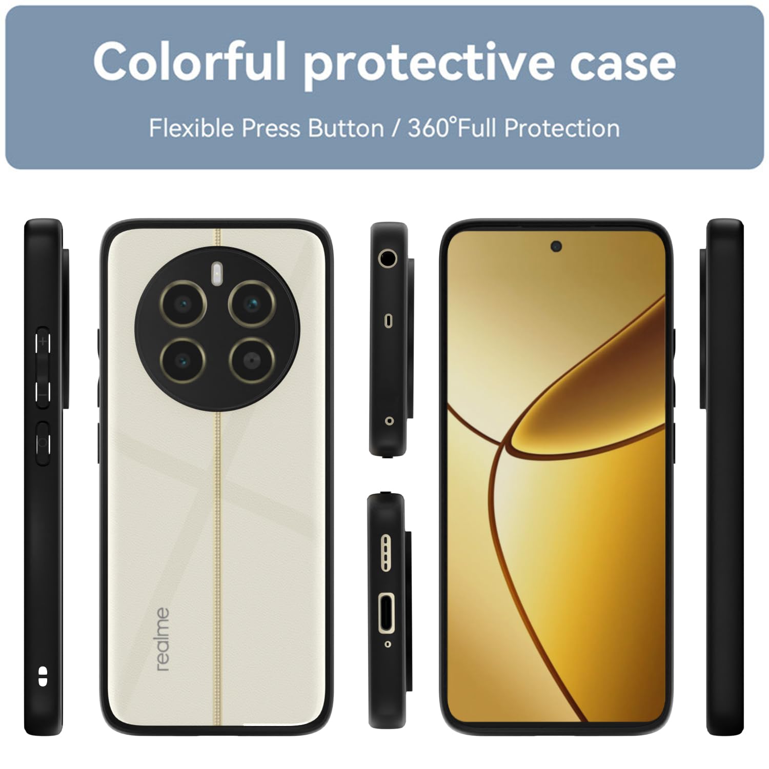 Pikkme Realme 12 Plus/P1/Narzo 70/70 Pro 5G Hybrid black back cover – photo 2