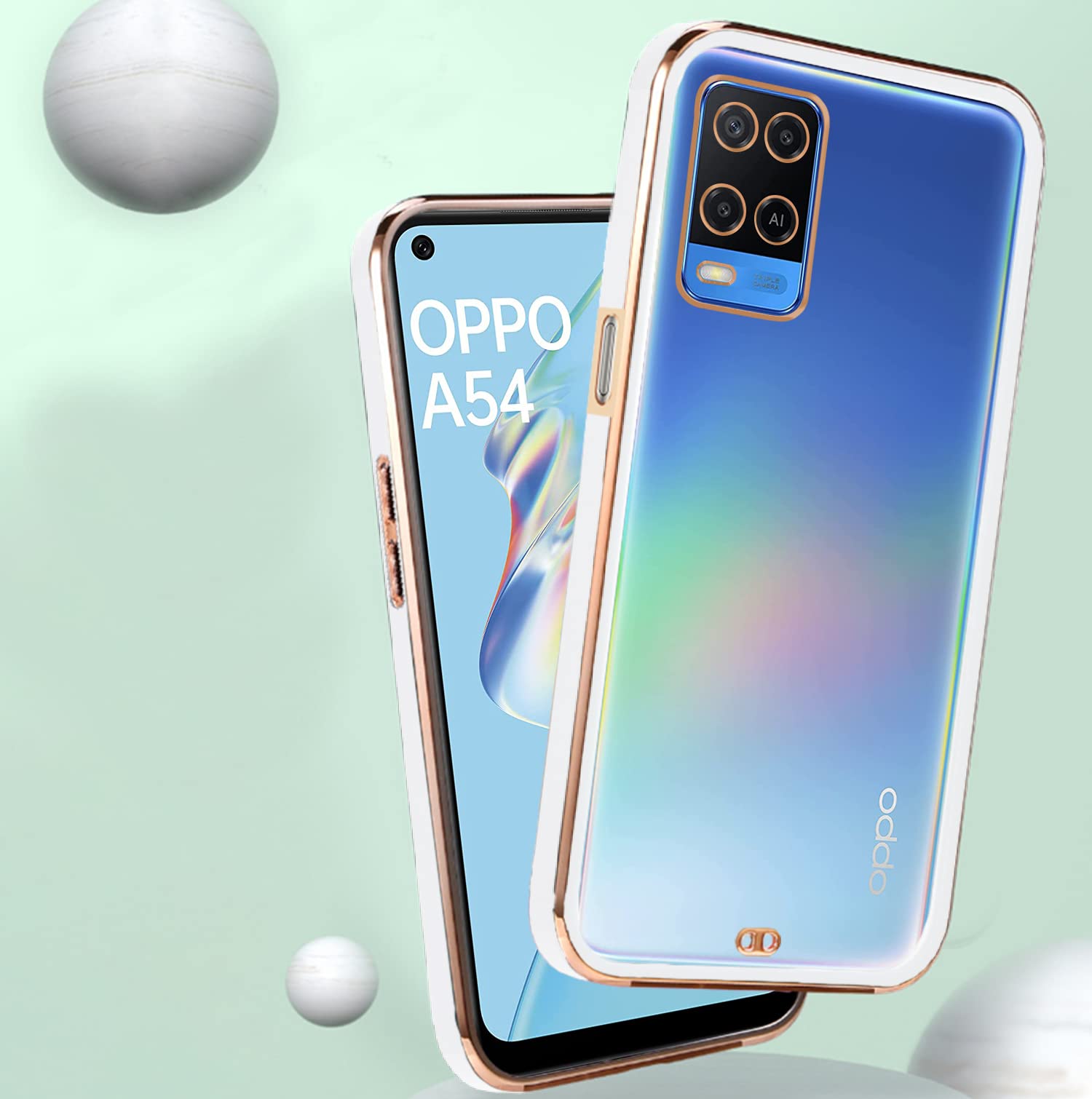 White Chrome back cover for Oppo A54 – Pikkme – photo 4