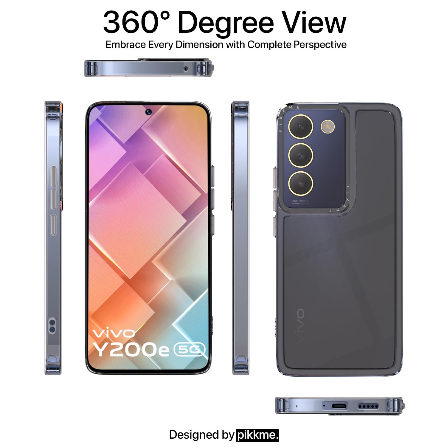 Vivo Y200e 5G Hybrid phone cover in transparent by Pikkme – photo 2