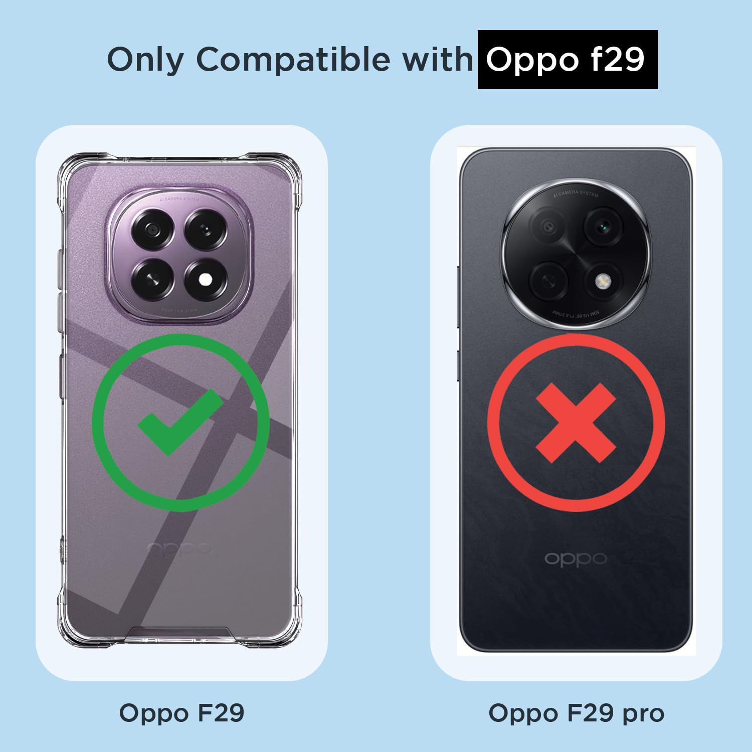 Pikkme Oppo F29 5G PC + TPU Clear Transparent Back Cover (Transparent)