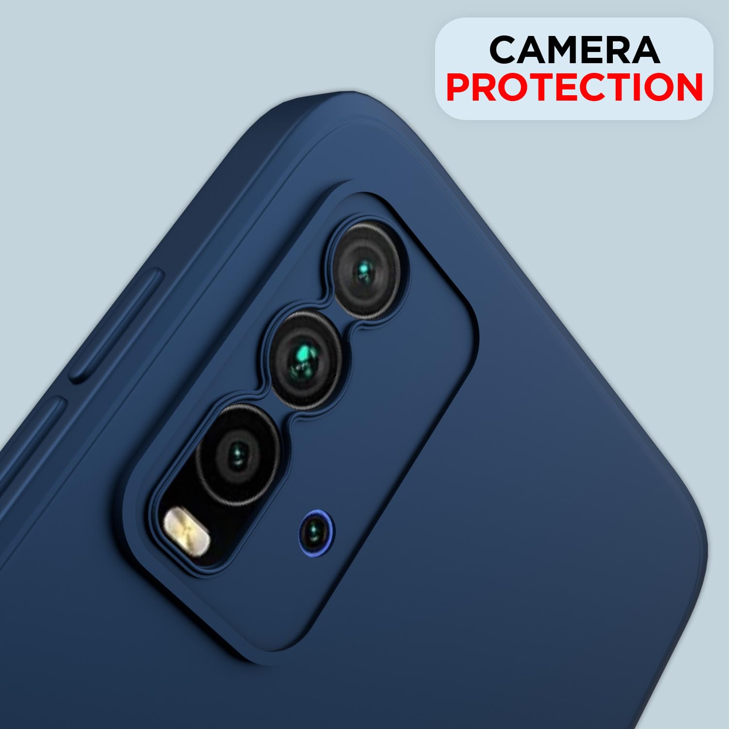 Pikkme Mi Redmi 9 Power Liquid Silicone Back Cover | Blue