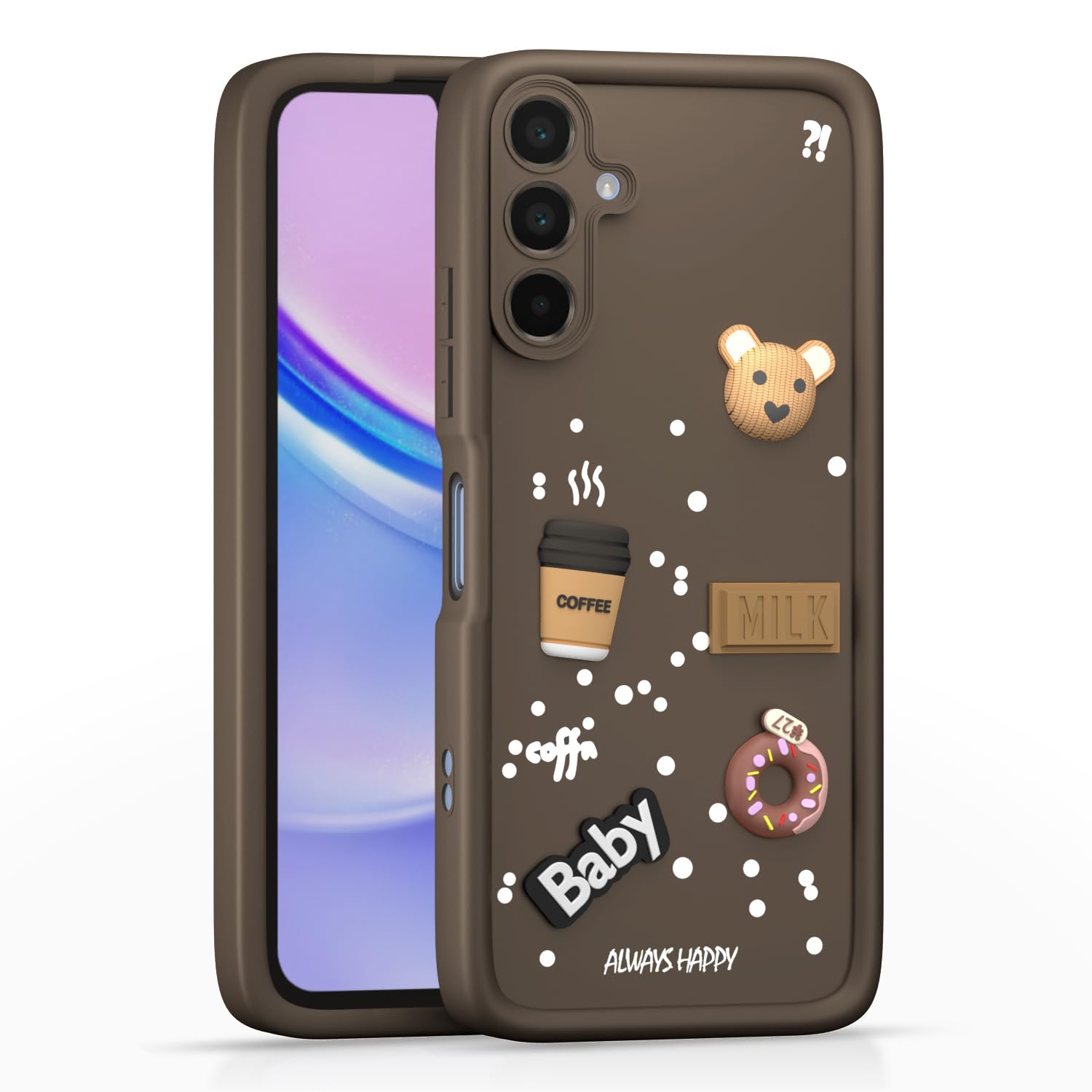 Pikkme brown mobile cover for Samsung A15 4G/A15 5G