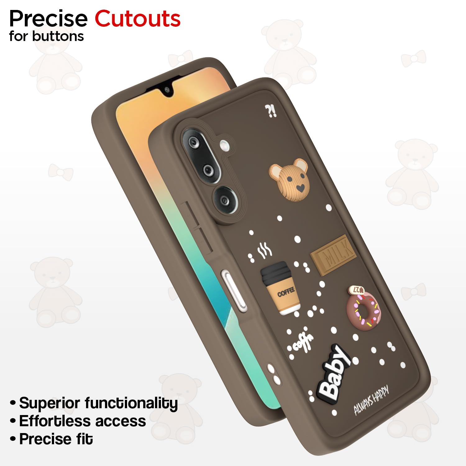 Pikkme brown Silicone phone cover for Samsung M36 5G/3D – photo 6