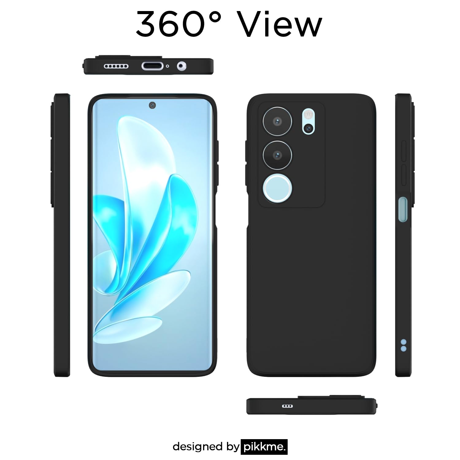 Pikkme black Matte back cover for Vivo Y29 5G/Y19s – photo 4