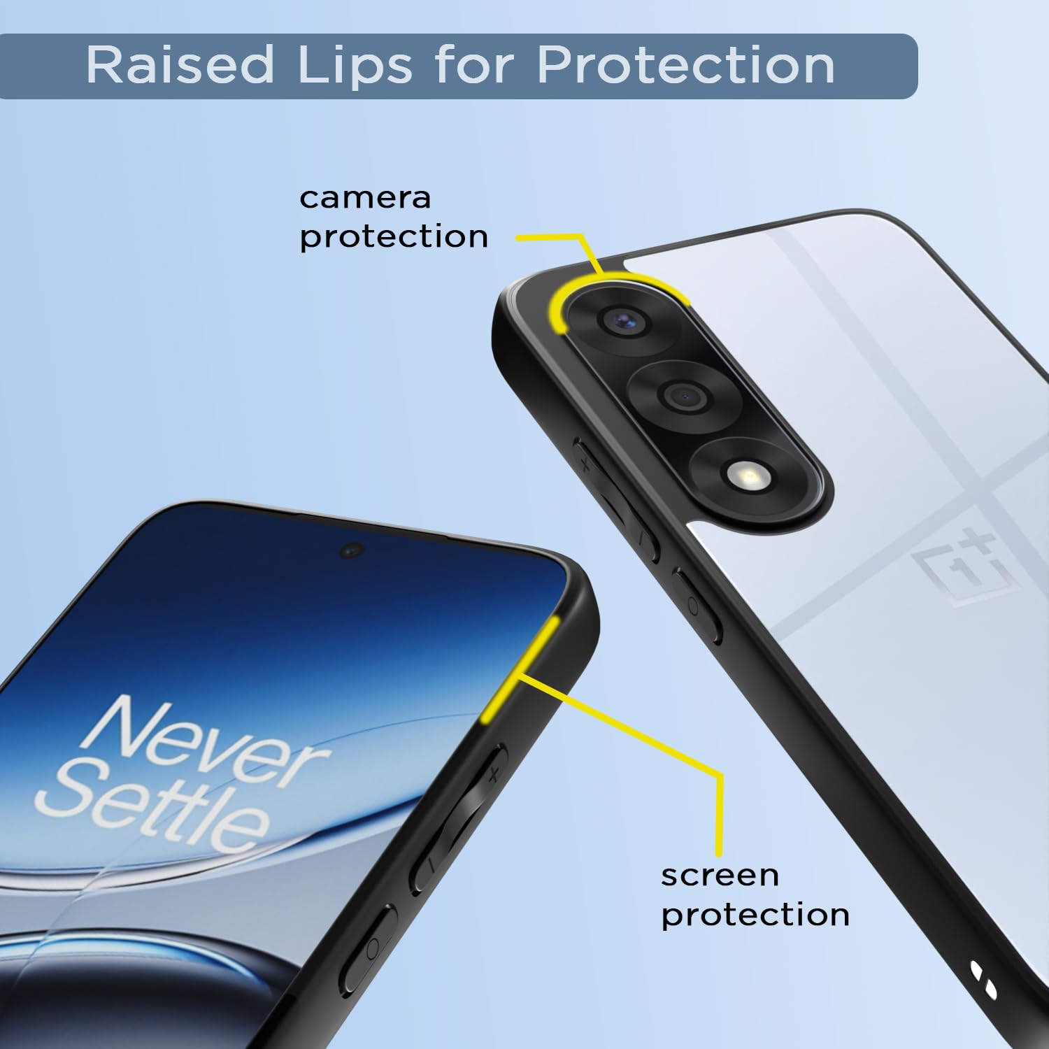 Pikkme Oneplus Nord 5 5G Eagle 2 Shockproof Sleek Hybrid Armor Back cover (Black)
