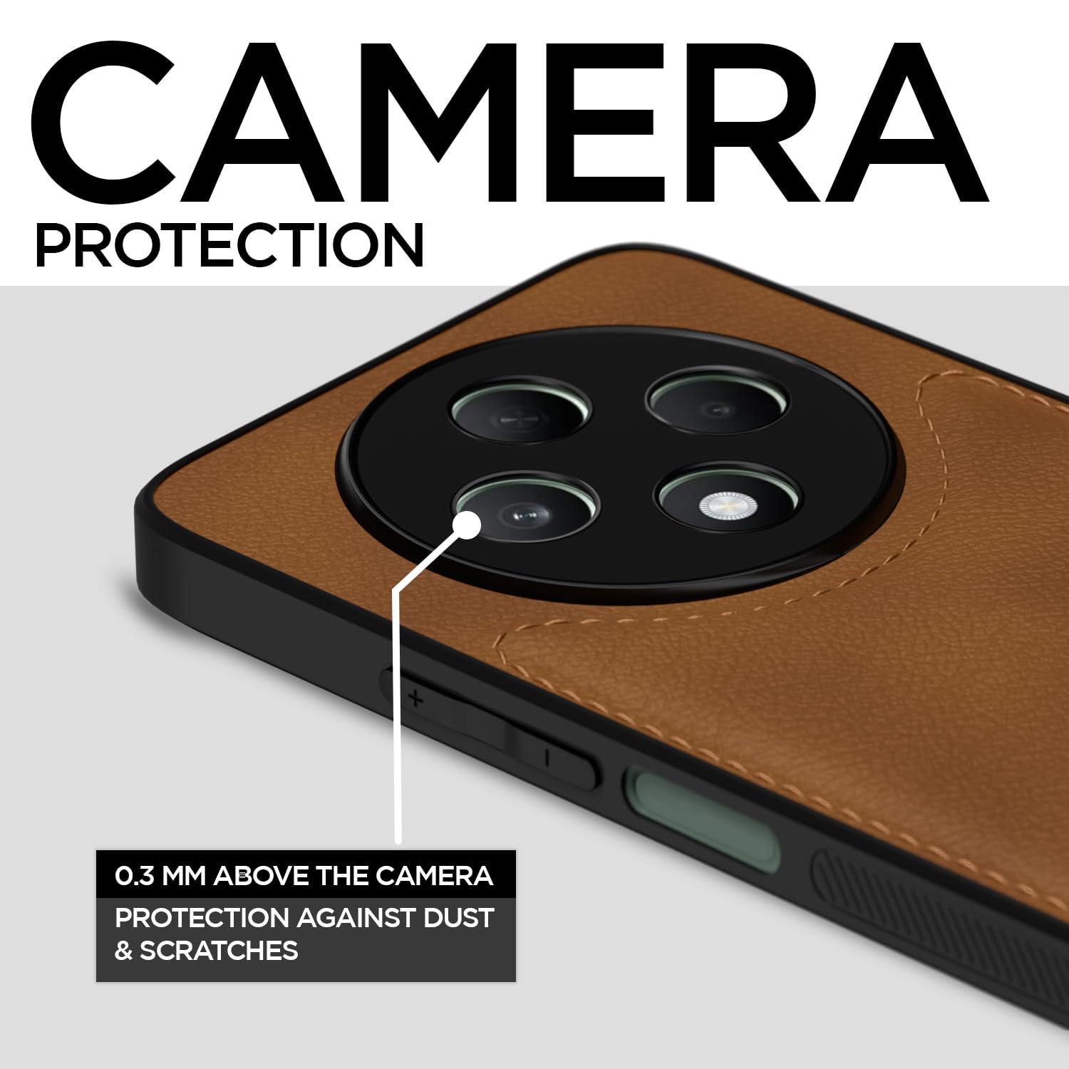 Brown Leather mobile cover for Oppo F27 5G – Pikkme – photo 3