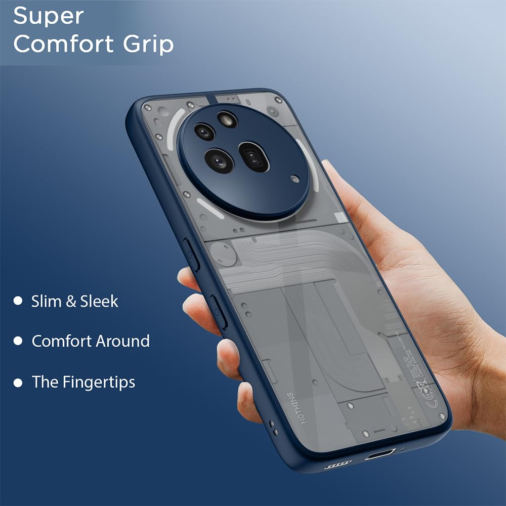 Pikkme Nothing Phone 3a Pro 5G Eagle 2 Shockproof Sleek Hybrid Armor Back Cover (Blue)