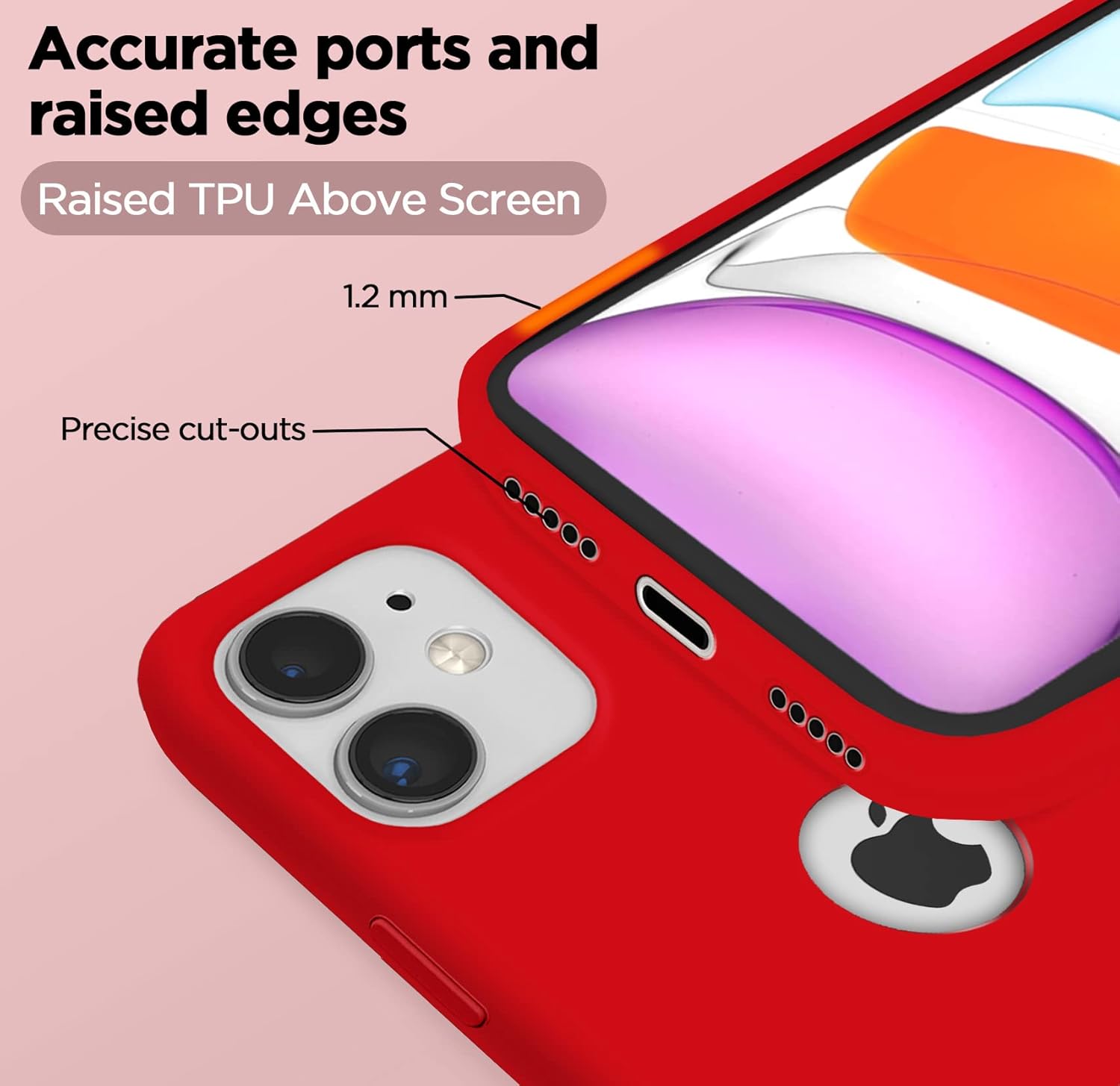 Pikkme iPhone 11 Super Soft Silicone Back Cover (Red)