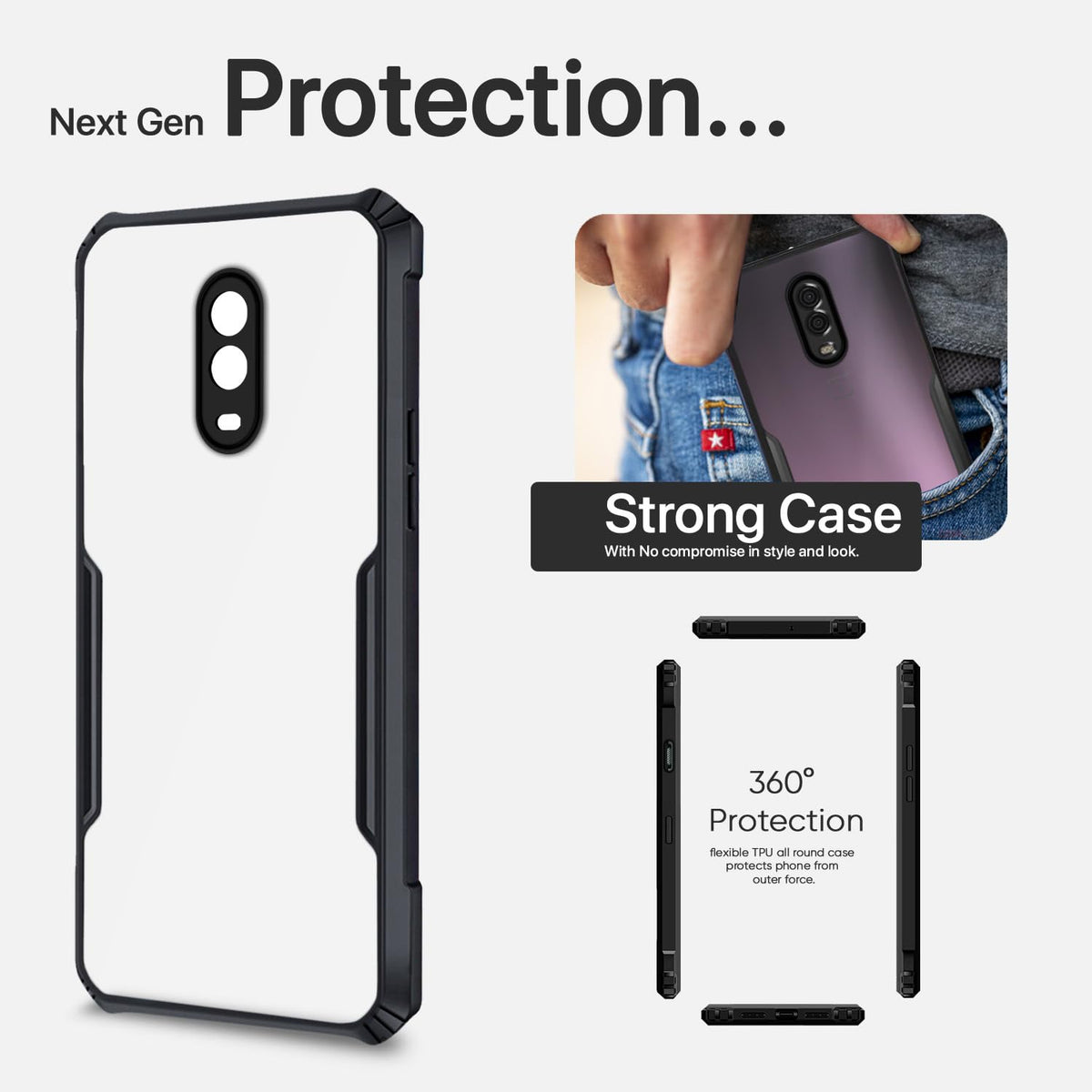 OnePlus 6T/7 back cover in black by Pikkme – photo 7