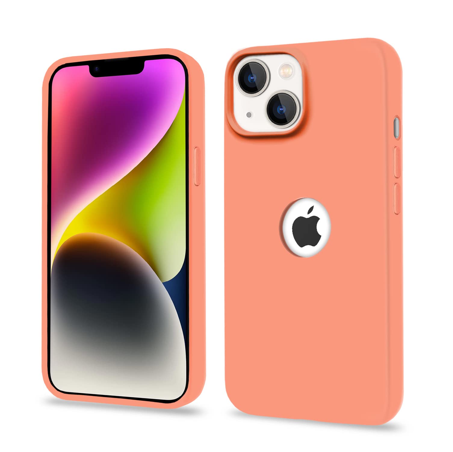 Pikkme iPhone 14 Plus Soft Silicone new peach phone cover