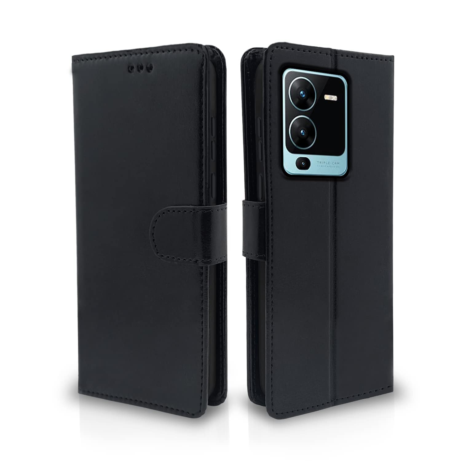 Pikkme Vivo V25 Pro 5G black mobile flip cover