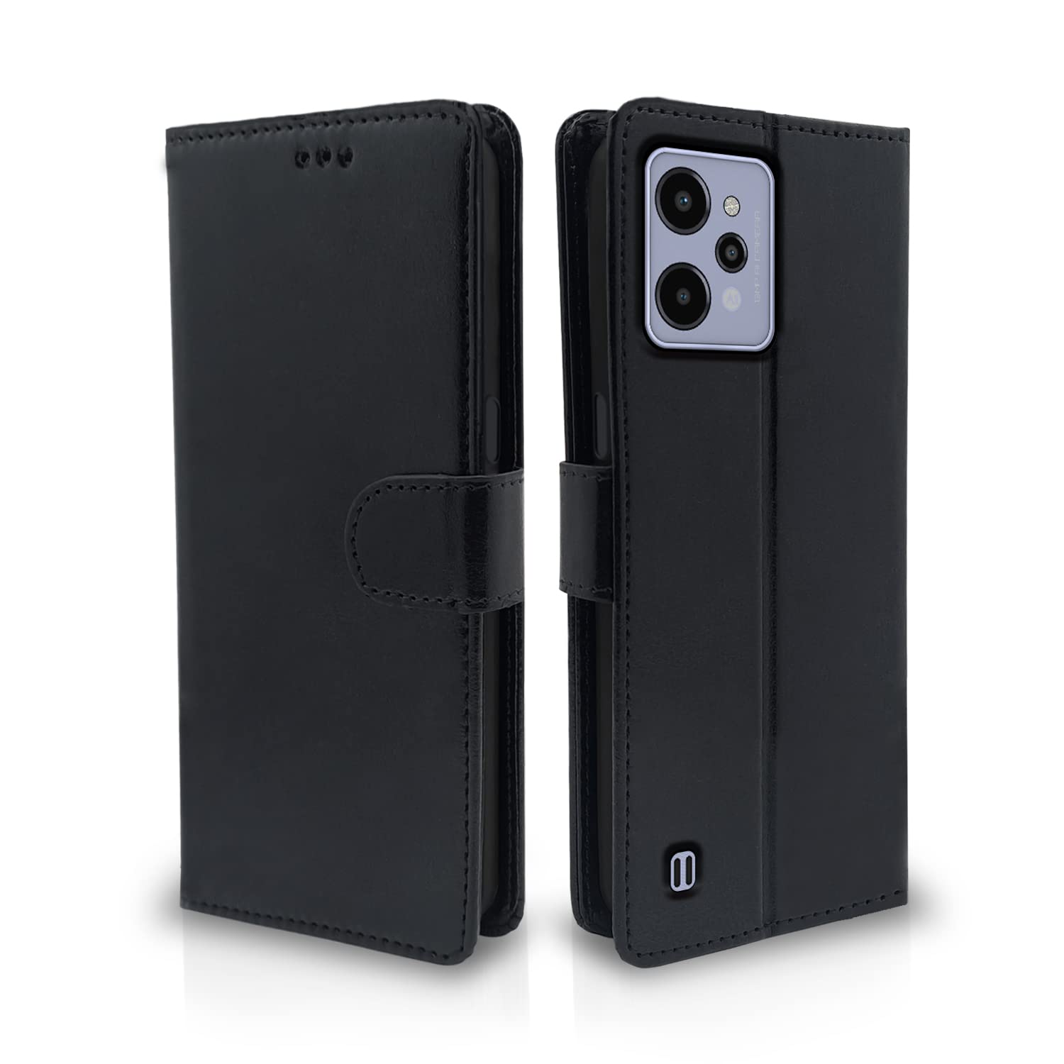 Pikkme Realme C31 Vintage Flip Cover | Black