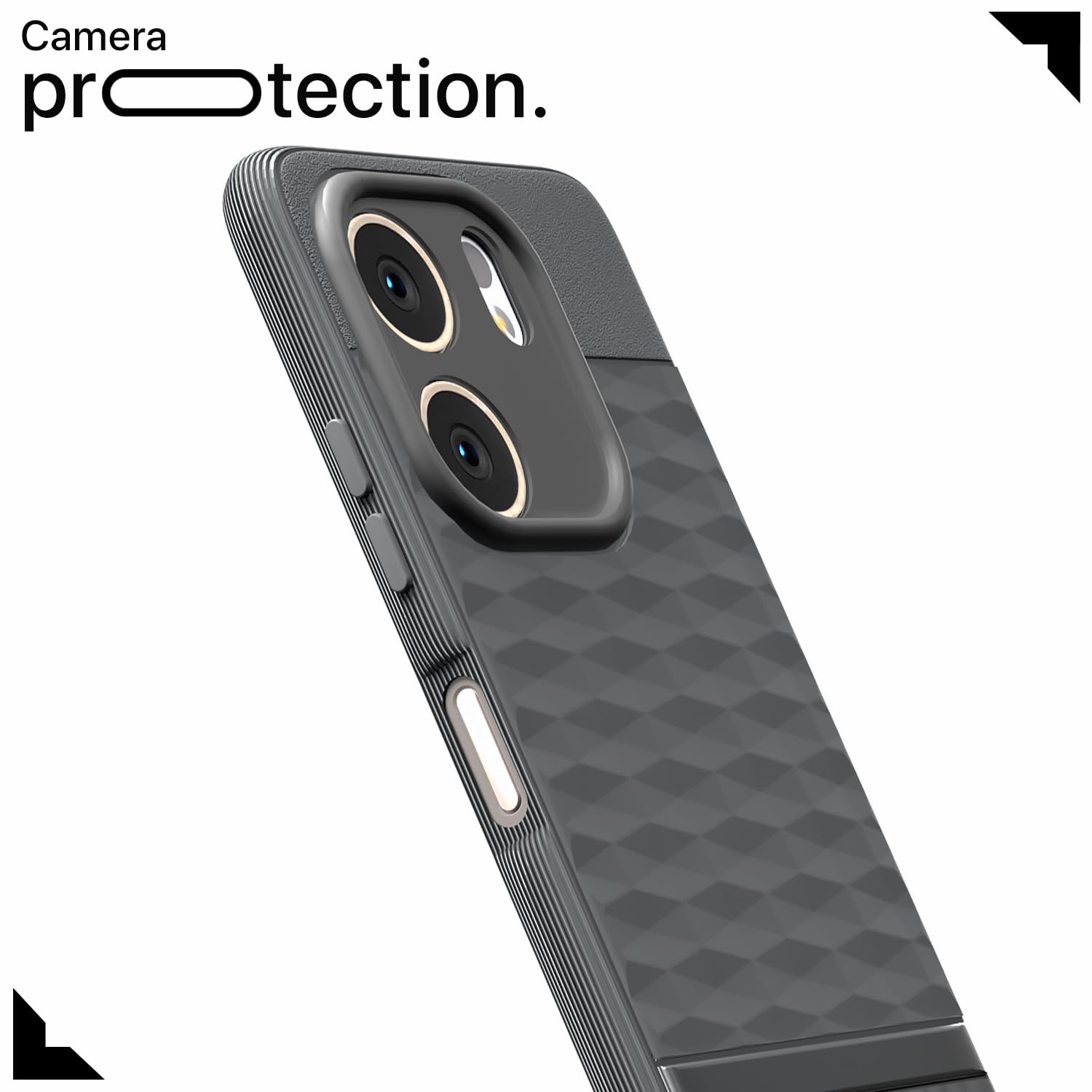 Oppo A5x mobile back cover in grey by Pikkme – photo 5