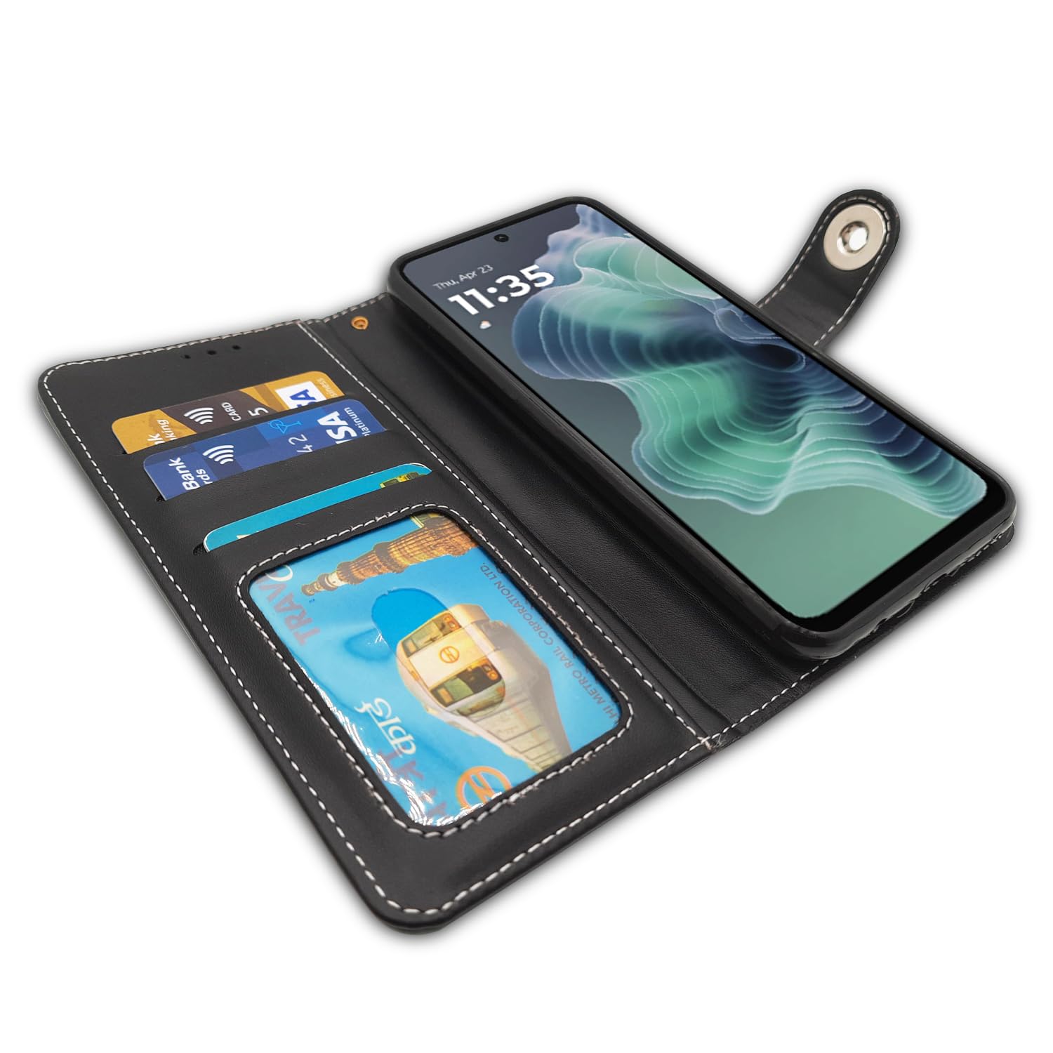 Moto G35 5G flip case in grey by Pikkme – photo 5