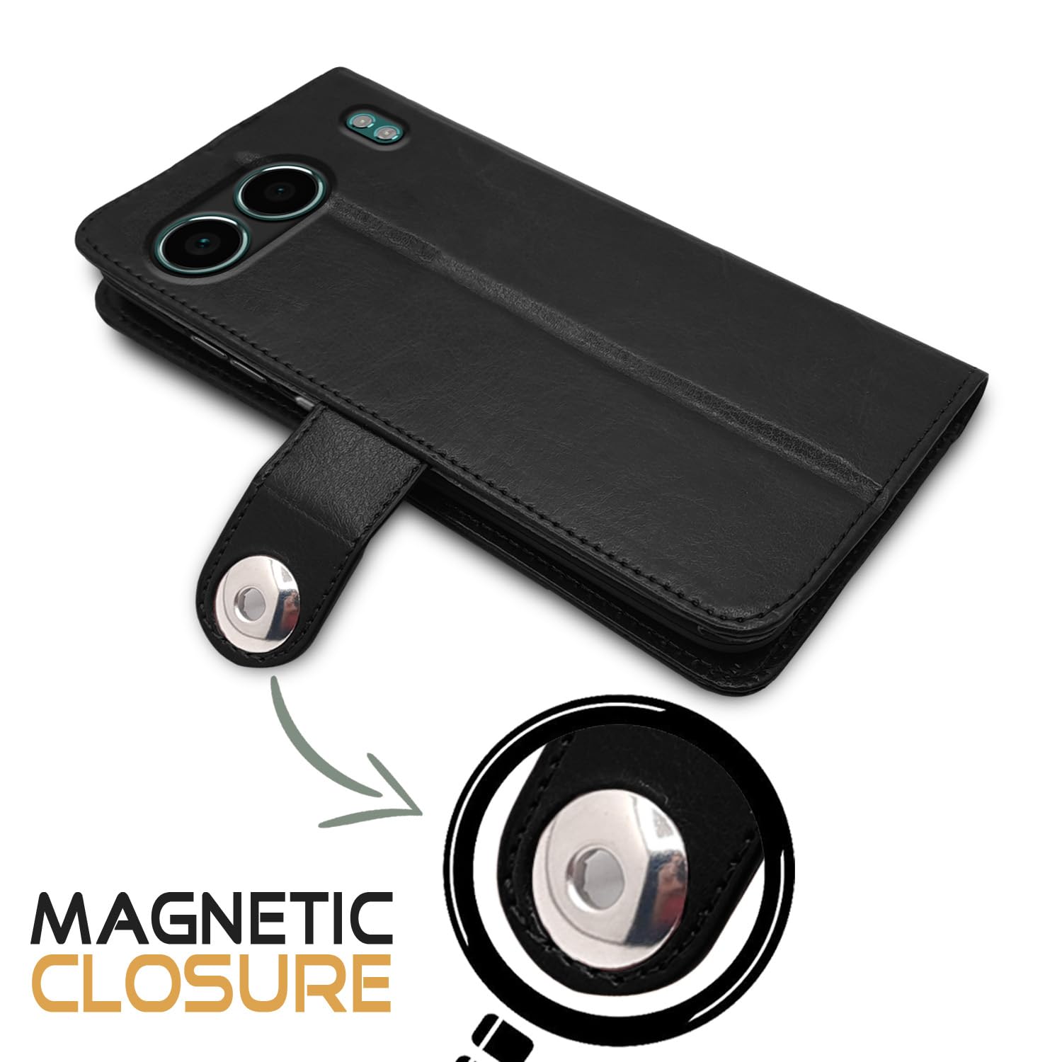 Pikkme black Button flip cover for OnePlus Nord 4 5G – photo 4