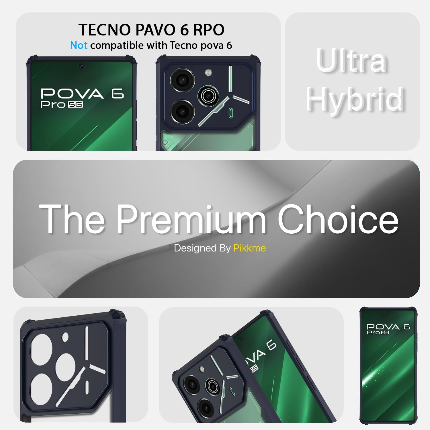 Pikkme blue mobile back cover for Tecno Pova 6 Pro 5G – photo 3