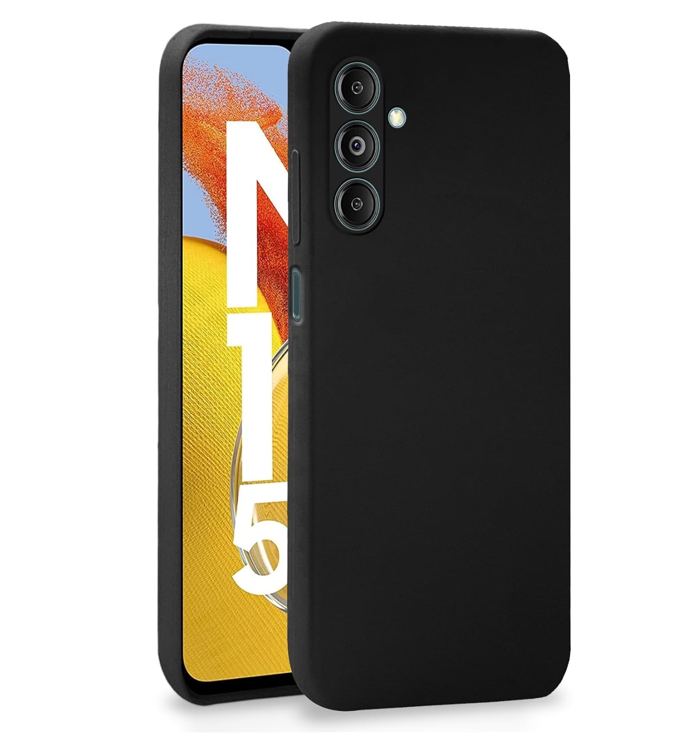 Samsung Galaxy M14 5G Liquid Silicone Back Cover-Black