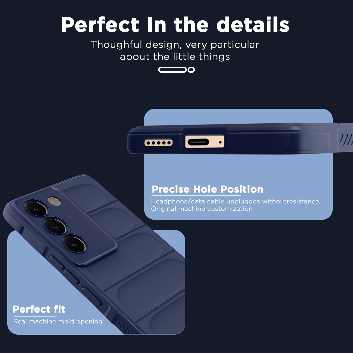 Vivo T3/Y200e 5G phone cover in blue by Pikkme – photo 2