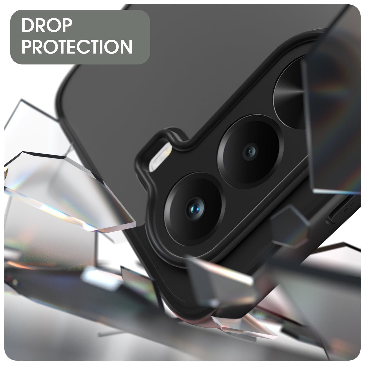 Pikkme black smoke mag-safe MagSafe mobile cover for Realme P4x 5G – photo 5