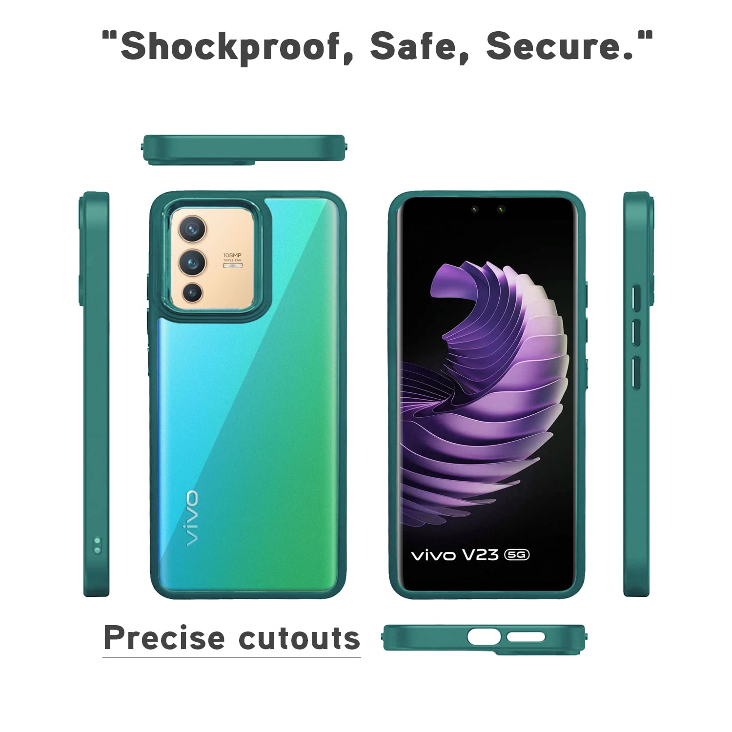 Dark green mobile back cover for Vivo V23 5G – Pikkme – photo 3