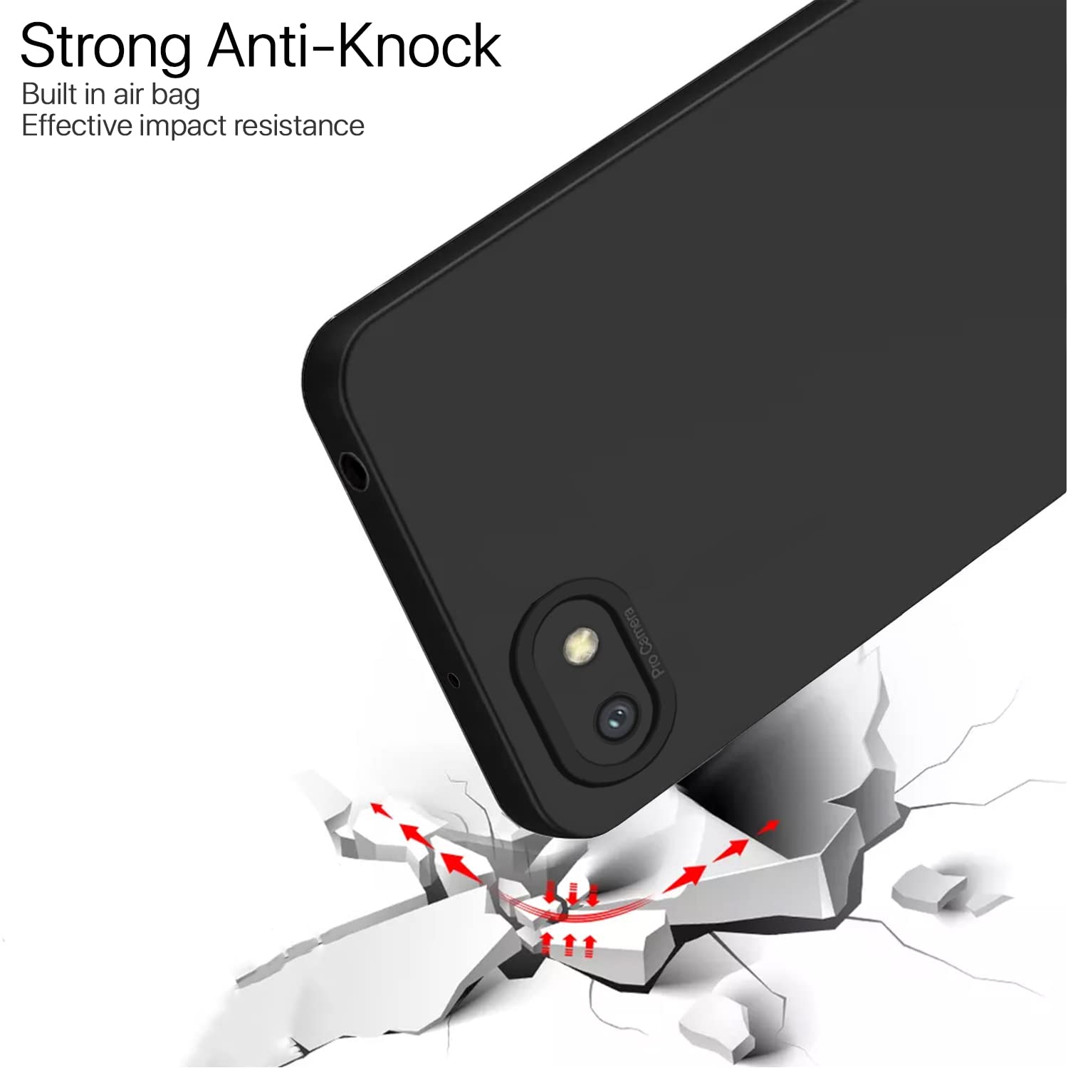 Redmi 6A Liquid Silicone mobile back cover in black by Pikkme – photo 4