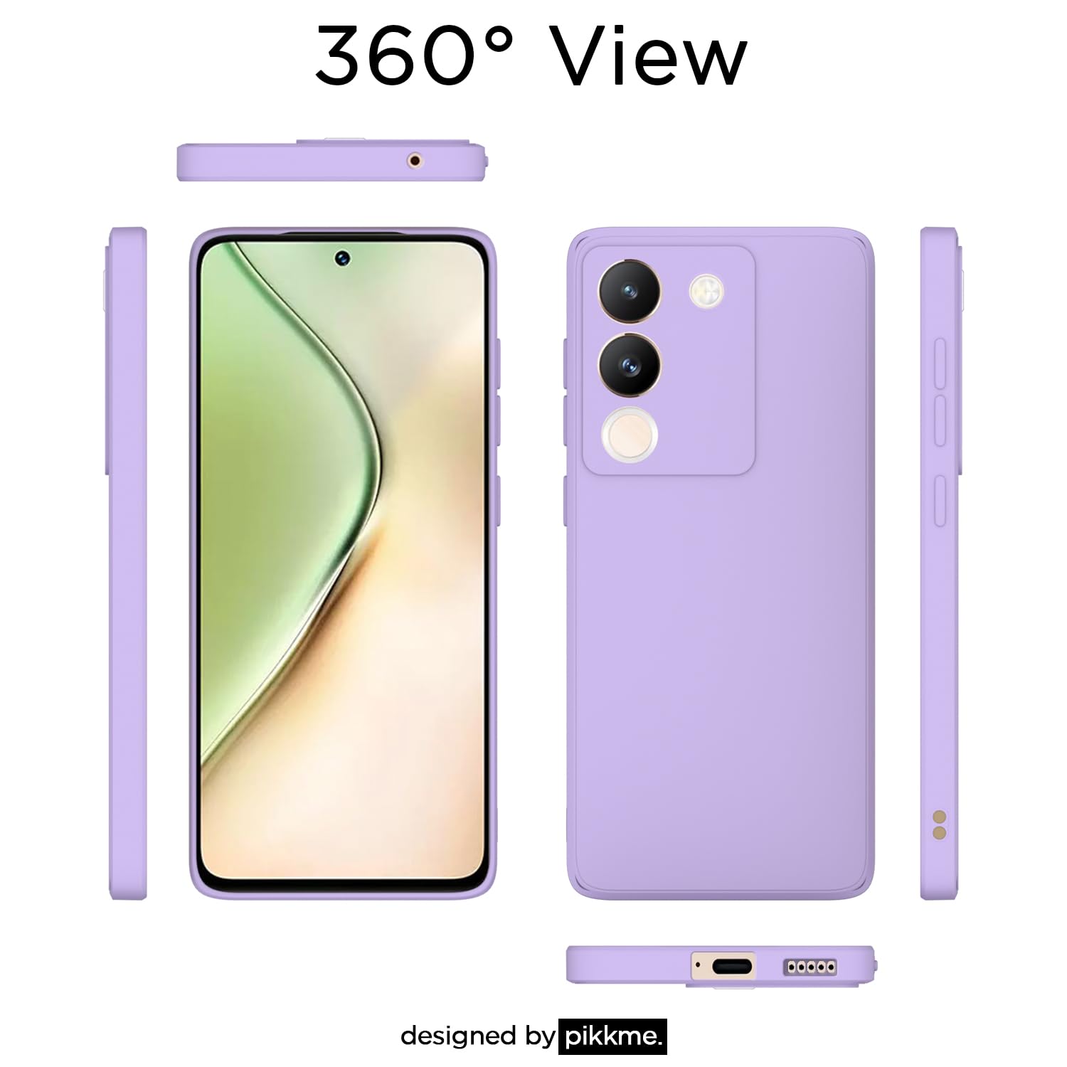 Pikkme Vivo Y200e 5G Liquid Silicone Back Cover (Purple)