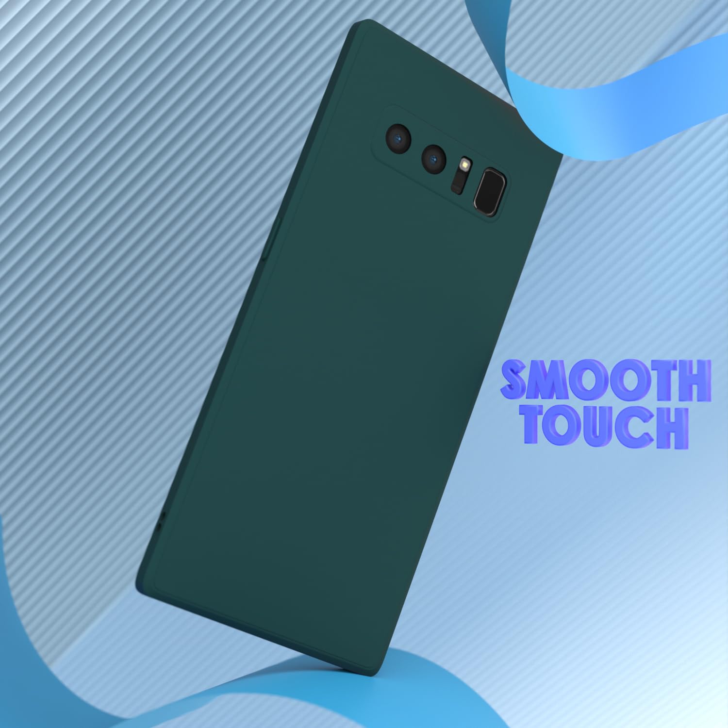 Green Liquid Silicone phone cover for Samsung Note 8 – Pikkme – photo 7