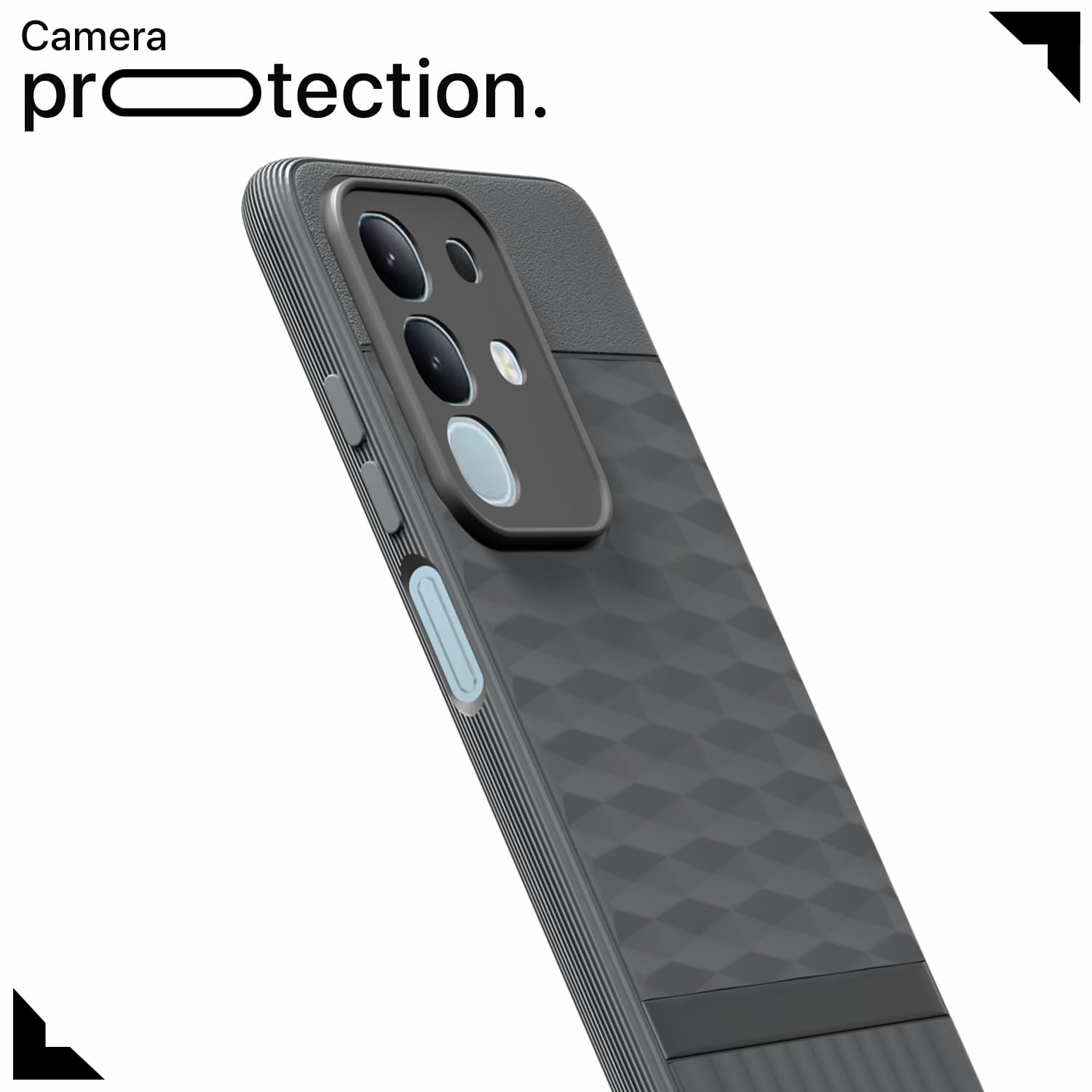 Pikkme Vivo T4x 5G Shockproof Soft Flexible Gencase Back Cover (Grey)