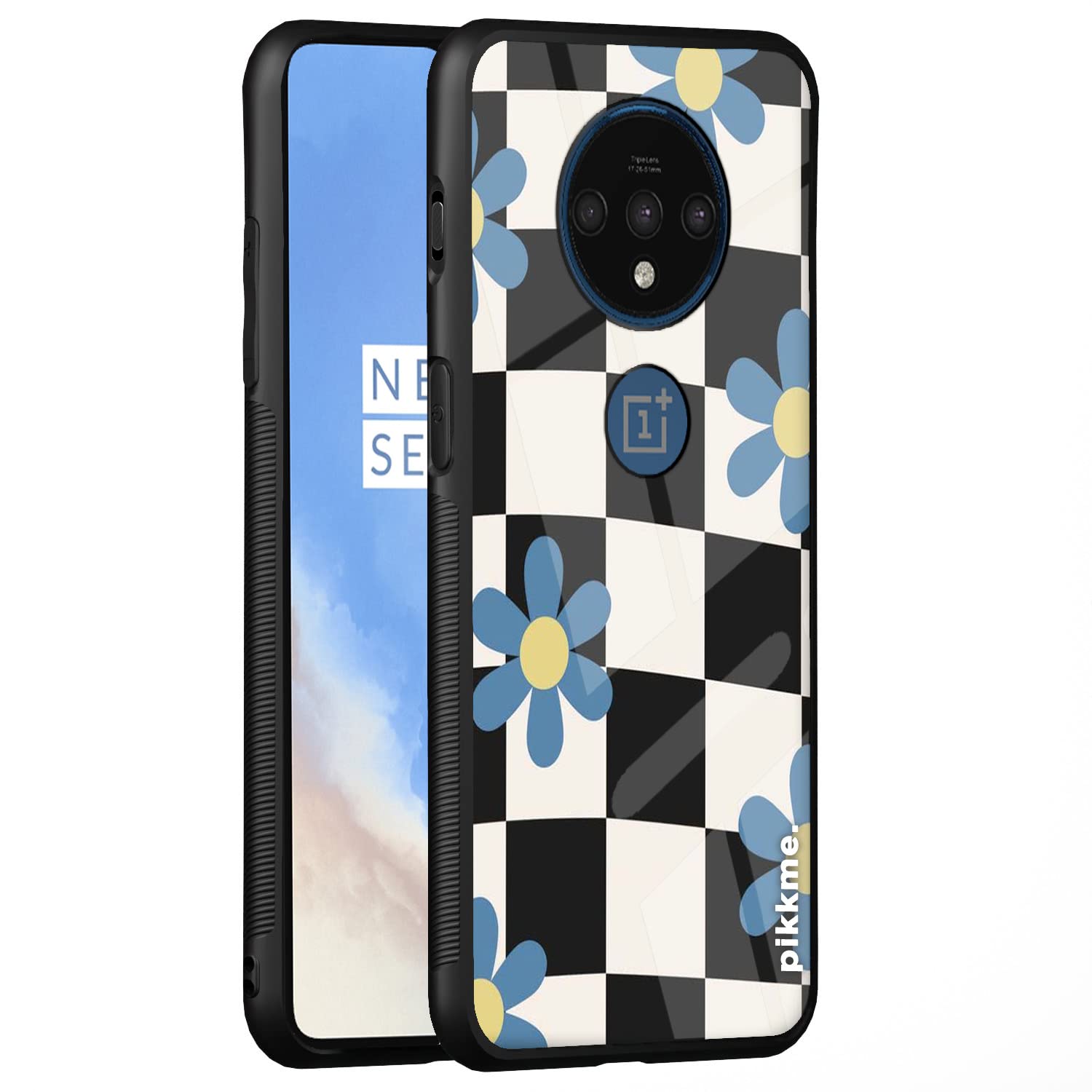 Pikkme Flower mobile back cover for OnePlus 7T