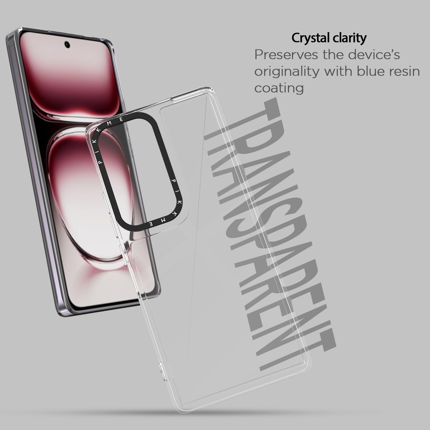 Pikkme Oppo Reno 12 5g Transring Back Cover (Transparent)