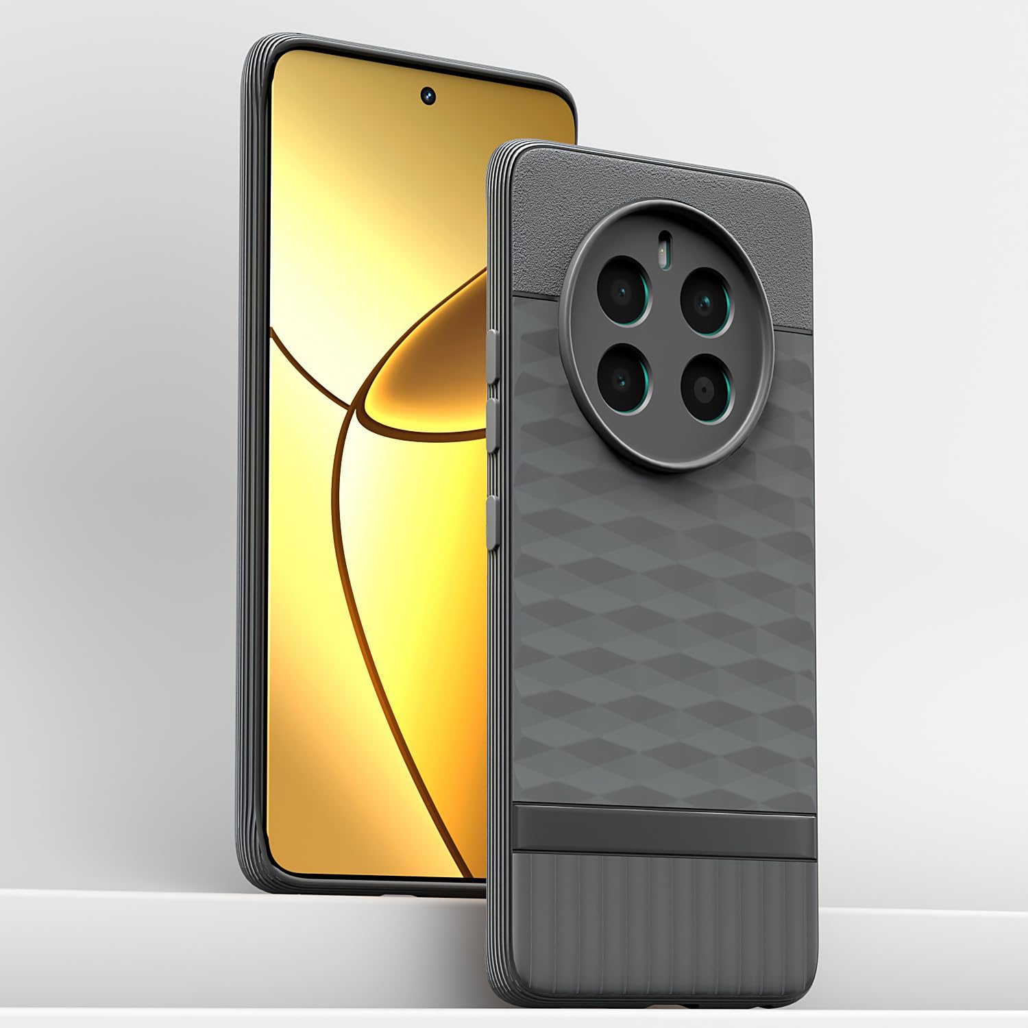 Pikkme Realme 12 Plus 5G / P1 5G / Narzo 70 5G / 70 Pro 5G Gencase Back Cover (Grey)