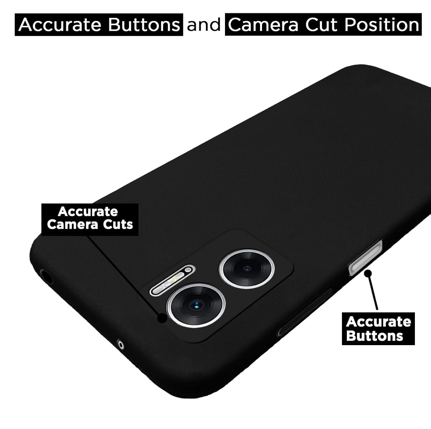 Pikkme black Matte mobile back cover for Redmi 11 Prime 5G – photo 4
