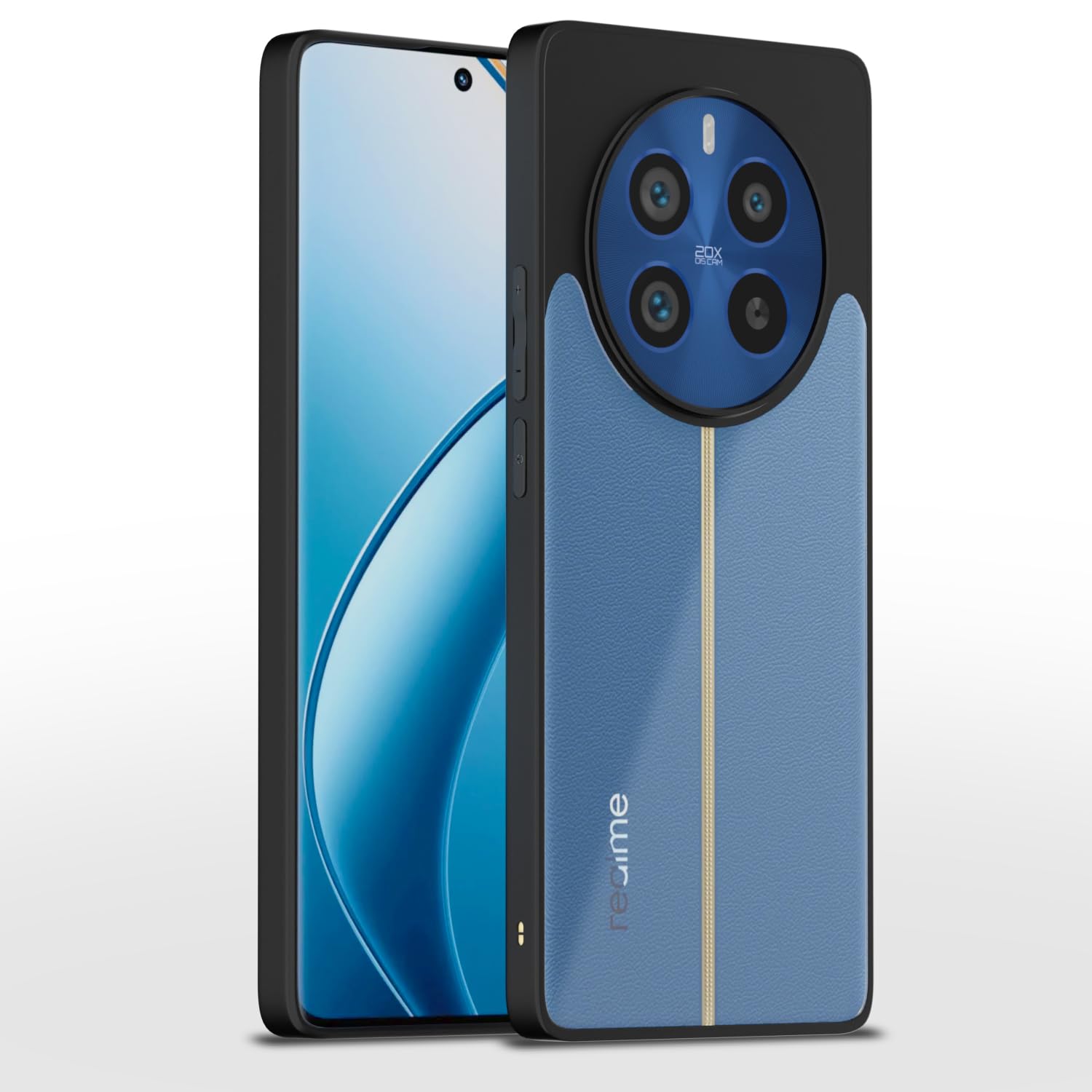 Pikkme Realme 12 Pro 5G Eagle 2 Shockproof Transparent Sleek Hybrid Armor Back Cover (Black)