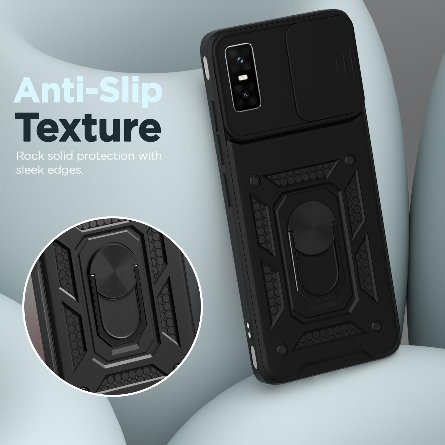 Pikkme black D10 Camera Shield mobile back cover for Infinix GT 30 Pro 5G/360 – photo 7