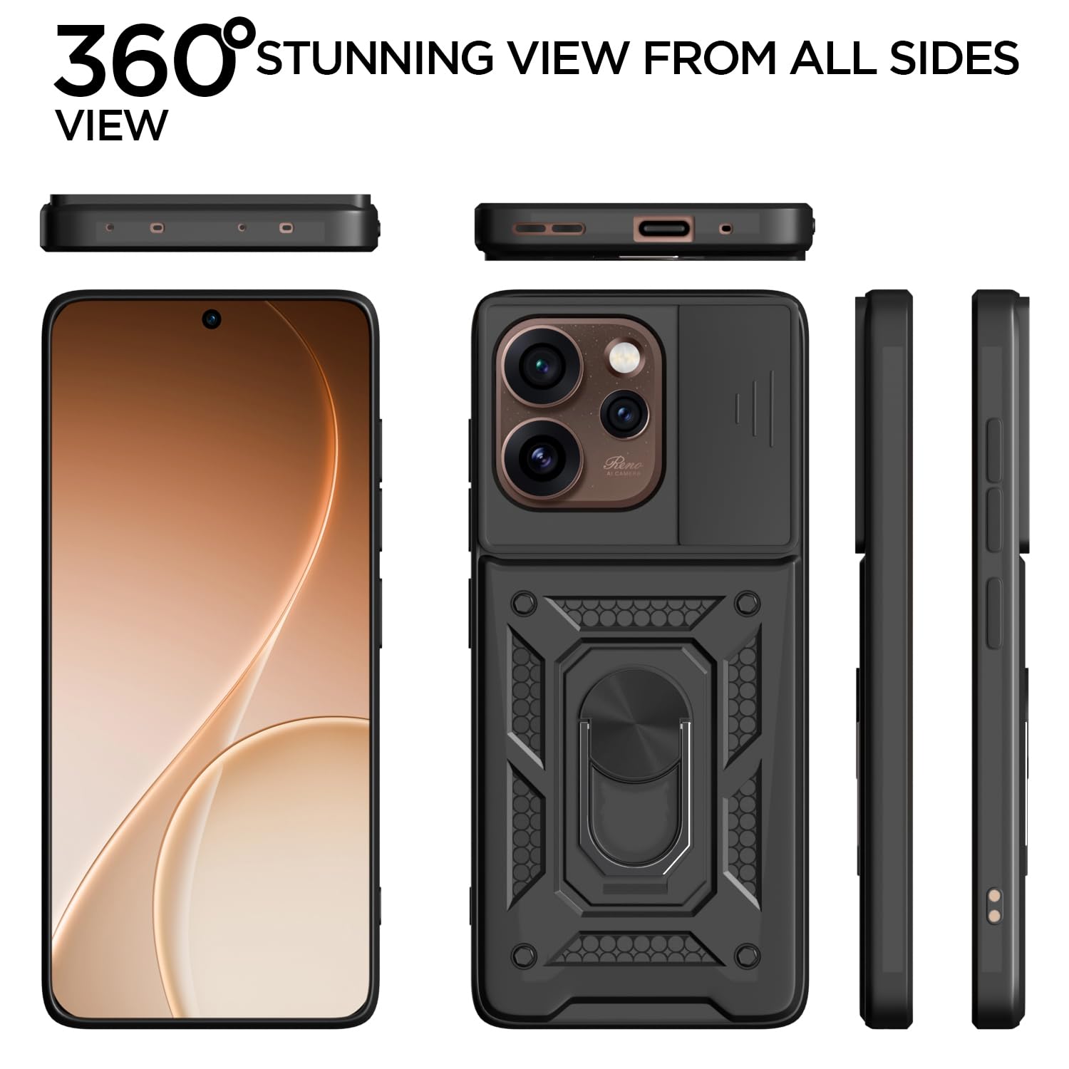 Pikkme black D10 Camera Shield back cover for Oppo Reno 15C 5G/360 – photo 5