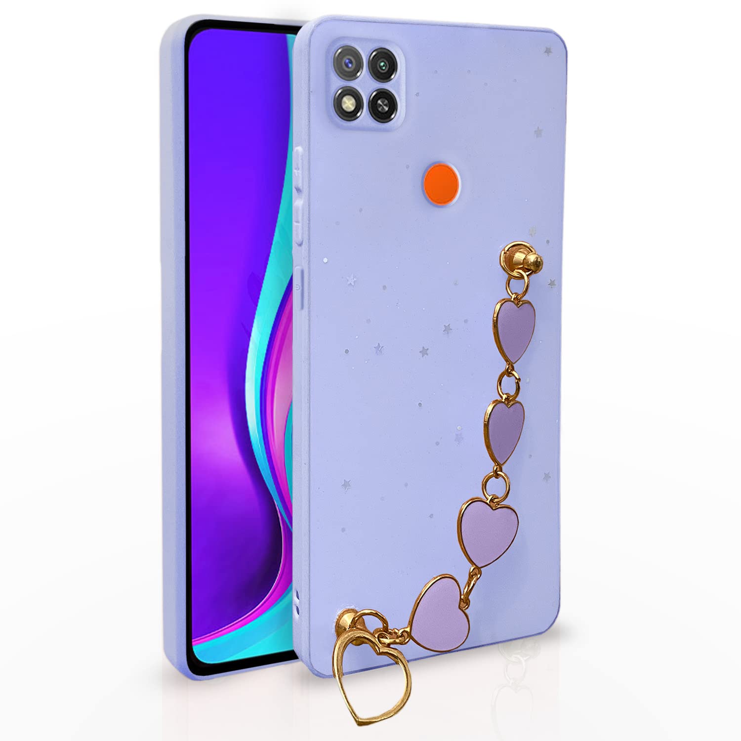 Redmi 10A/9, Poco C31 Chain mobile cover in purple by Pikkme