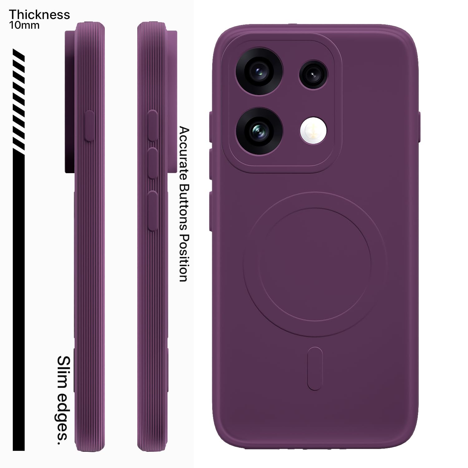 Pikkme Oppo Reno 16 Pro 5G MagSafe purple mobile back cover – photo 3