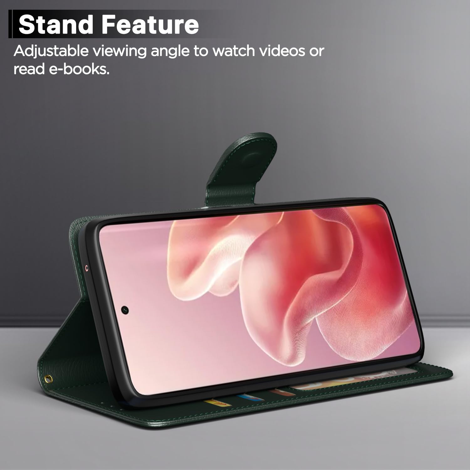 Moto Edge 60/Edge 60 Fusion 5G Wallet flip case in green by Pikkme – photo 3